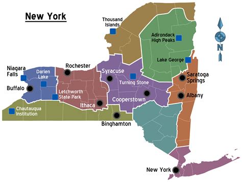 Map of Upstate New York